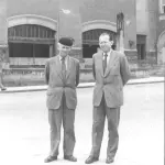 Josef Němec s Bohuslavem Fuchsem v Prostějově, 50. léta 20. stol